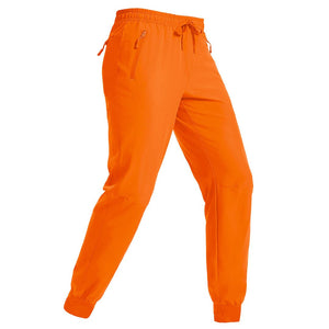 TACVASEN Orange Lightweight Quick Dry Sweat Pants for Hiking