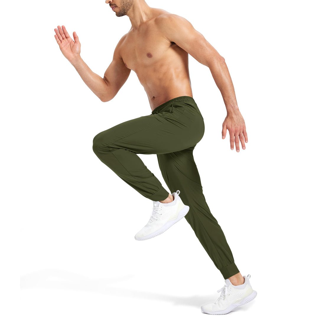 TACVASEN Orange Lightweight Quick Dry Sweat Pants for Hiking