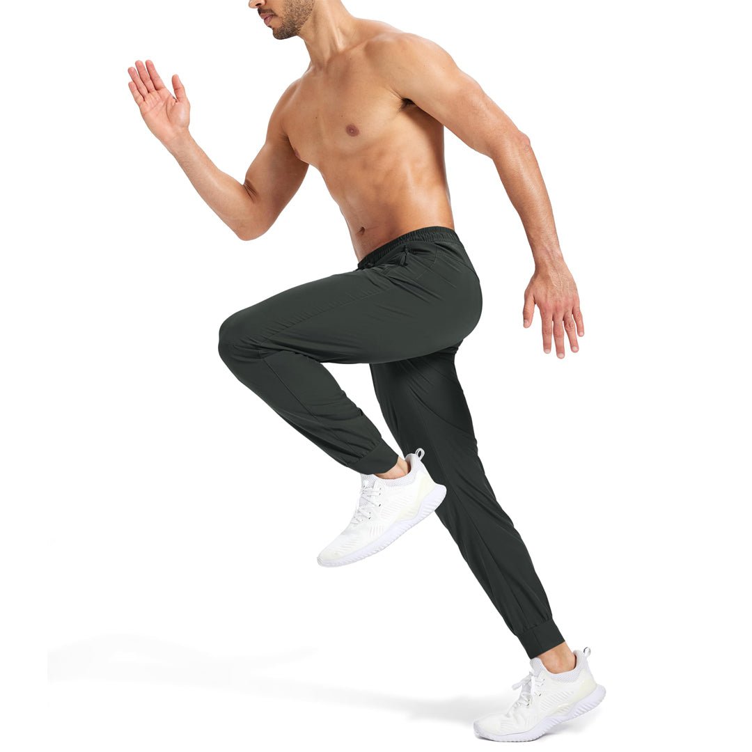 TACVASEN Orange Lightweight Quick Dry Sweat Pants for Hiking