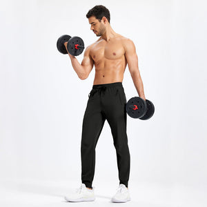 TACVASEN Black Lightweight Quick Dry Sweat Pants for Hiking