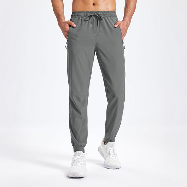 TACVASEN Light Grey Lightweight Quick Dry Sweat Pants for Hiking