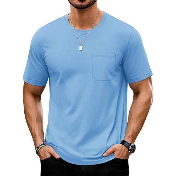 Men's Lightweight Short Sleeve Pocket T-Shirt - Men's Running Shirts