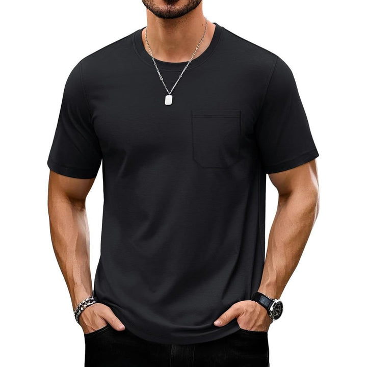 Men's Lightweight Short Sleeve Pocket T-Shirt - Men's Running Shirts