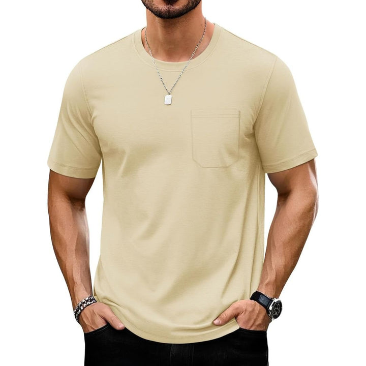 Men's Lightweight Short Sleeve Pocket T-Shirt - Men's Running Shirts