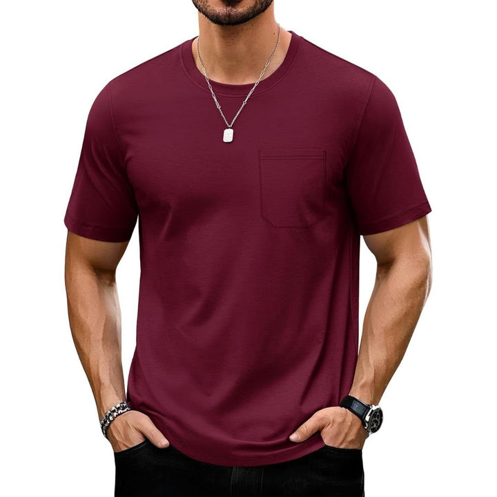 Men's Lightweight Short Sleeve Pocket T-Shirt - Men's Running Shirts