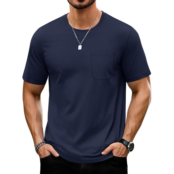Men's Lightweight Short Sleeve Pocket T-Shirt - Men's Running Shirts