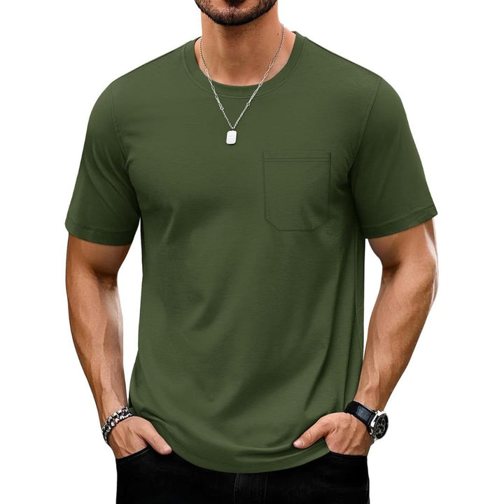 Men's Lightweight Short Sleeve Pocket T-Shirt - Men's Running Shirts
