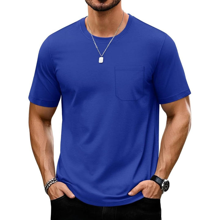Men's Lightweight Short Sleeve Pocket T-Shirt - Men's Running Shirts