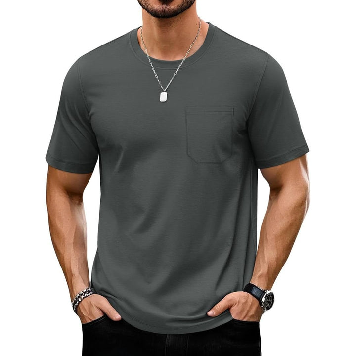 Men's Lightweight Short Sleeve Pocket T-Shirt - Men's Running Shirts