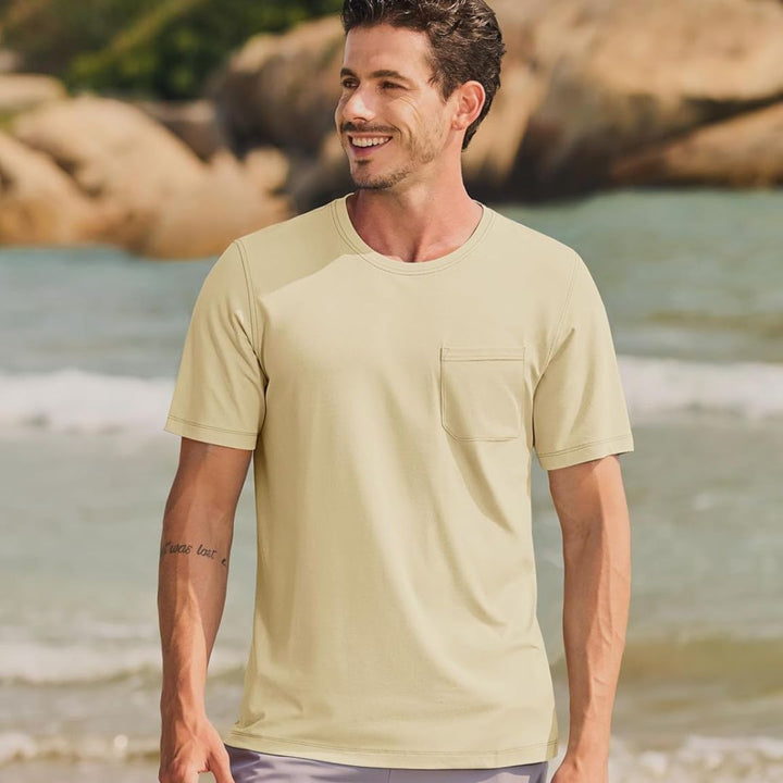 Men's Lightweight Short Sleeve Pocket T-Shirt - Men's Running Shirts