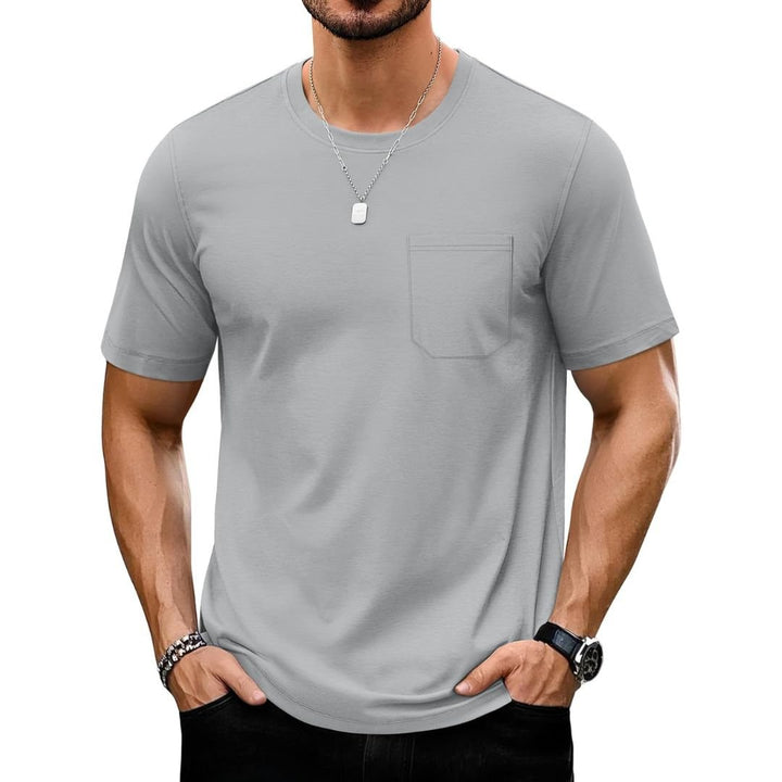 Men's Lightweight Short Sleeve Pocket T-Shirt - Men's Running Shirts