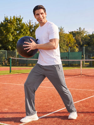 TACVASEN London Grey Men's Lightweight Sweatpants Mesh Athletic Jogger