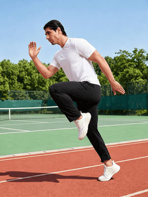 TACVASEN Black Men's Lightweight Sweatpants Mesh Athletic Jogger