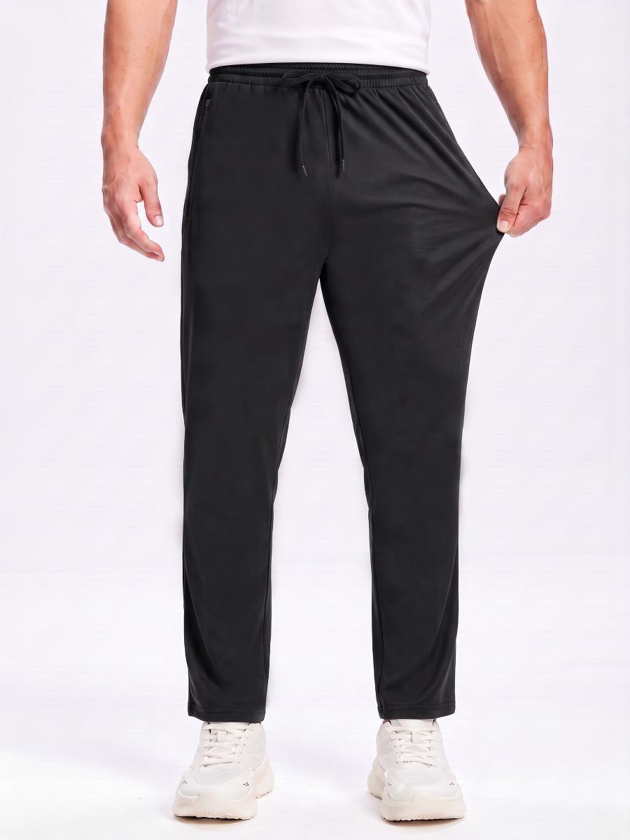TACVASEN Black Men's Lightweight Sweatpants Mesh Athletic Jogger