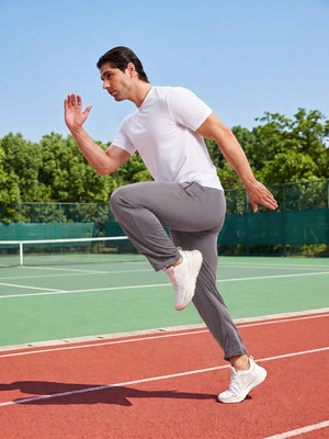 TACVASEN London Grey Men's Lightweight Sweatpants Mesh Athletic Jogger