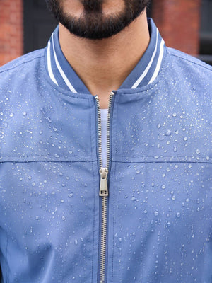 TACVASEN Light Blue Men's Lightweight Water Resistant Bomber Jacket