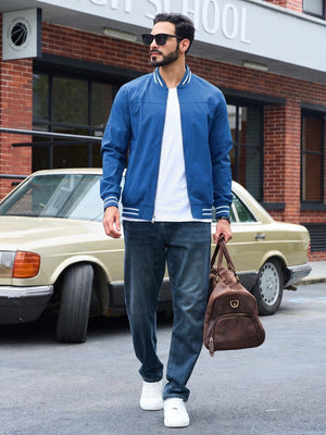 TACVASEN Royal Blue Men's Lightweight Water Resistant Bomber Jacket