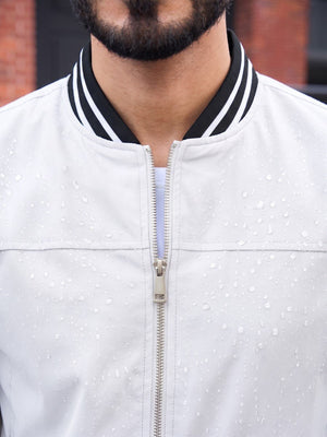 TACVASEN White Men's Lightweight Water Resistant Bomber Jacket