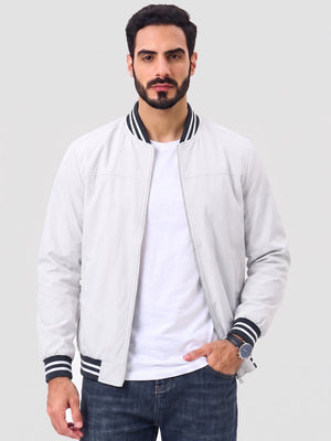 TACVASEN White Men's Lightweight Water Resistant Bomber Jacket
