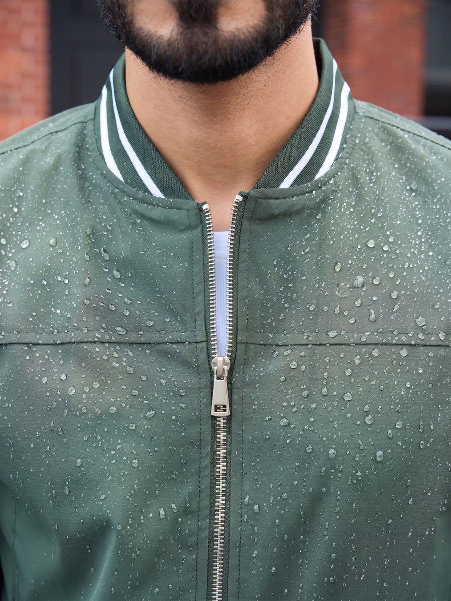 TACVASEN Army Green Men's Lightweight Water Resistant Bomber Jacket