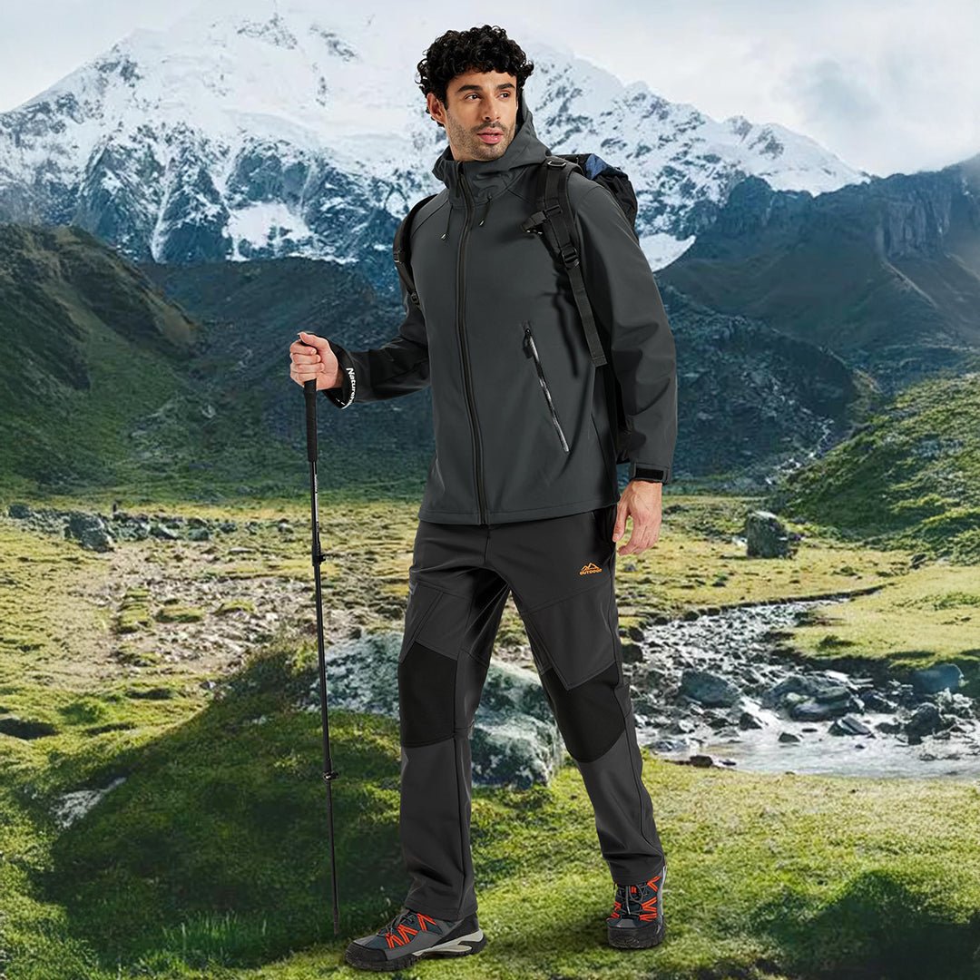TACVASEN Black Lightweight Softshell Outdoor Tactical Jacket