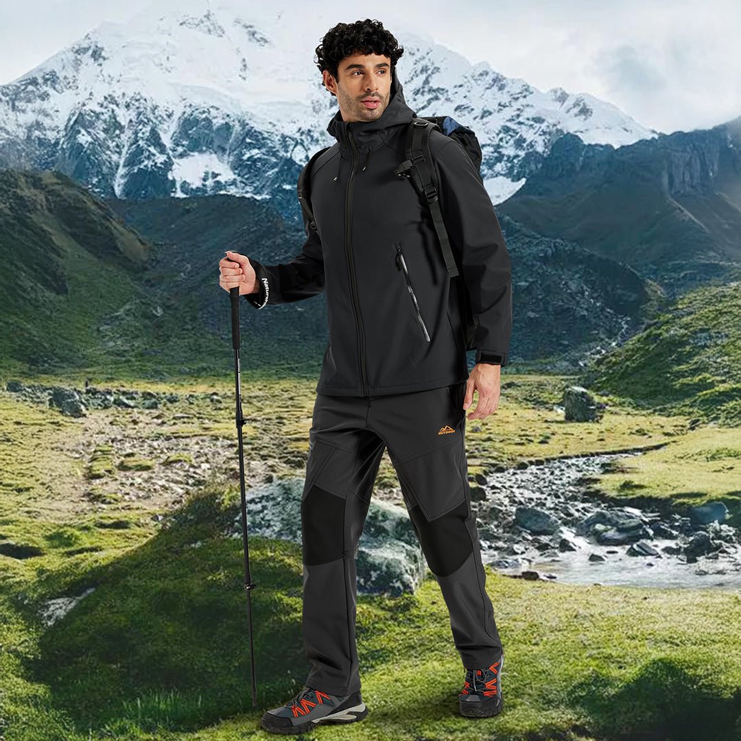 TACVASEN Black Lightweight Softshell Outdoor Tactical Jacket