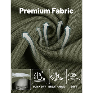 TACVASEN Army Green Long Sleeve Quick Dry Tactical Performance Polo Shirt