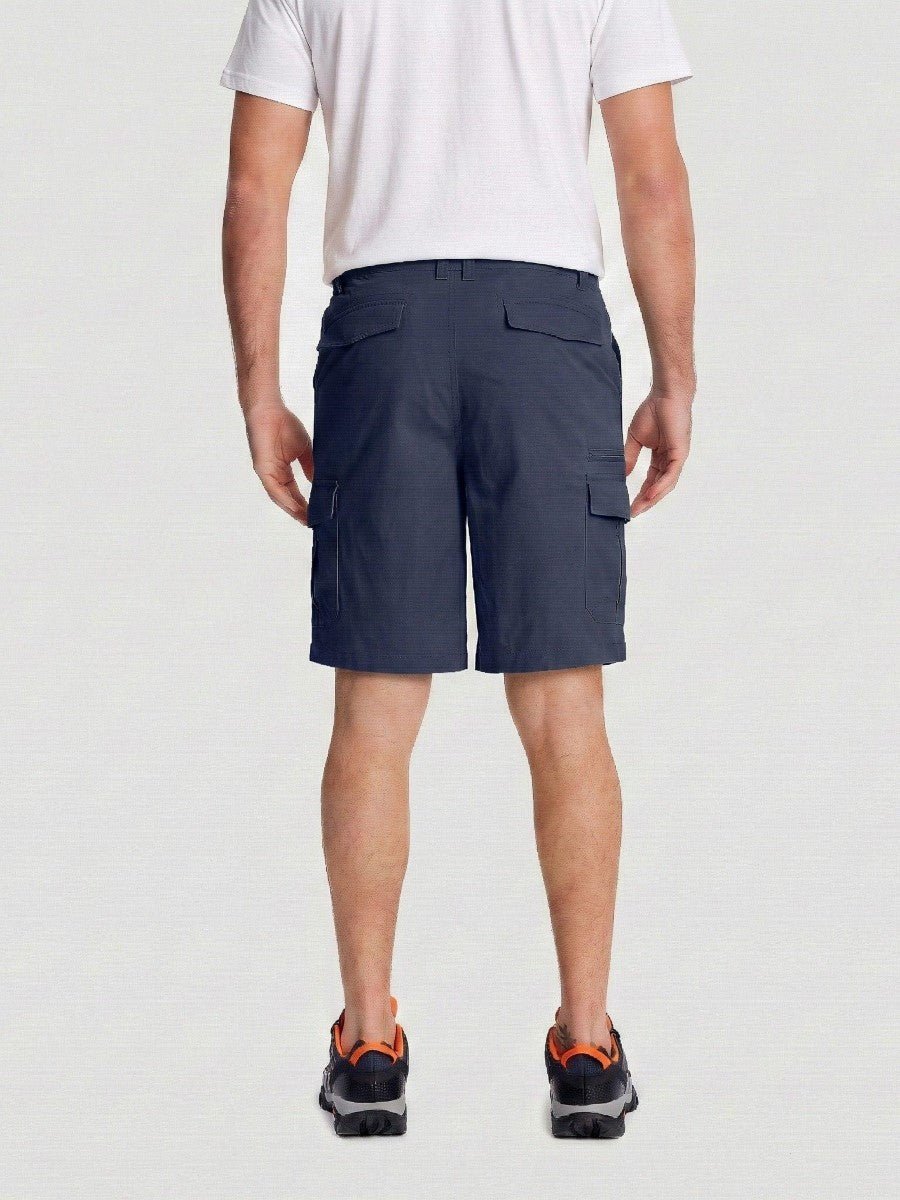 TACVASEN Navy Mens Outdoor Hiking Cotton Cargo Shorts