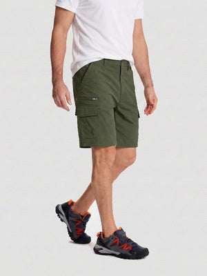 TACVASEN Army Green Mens Outdoor Hiking Cotton Cargo Shorts