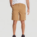 TACVASEN Khaki Mens Outdoor Hiking Cotton Cargo Shorts