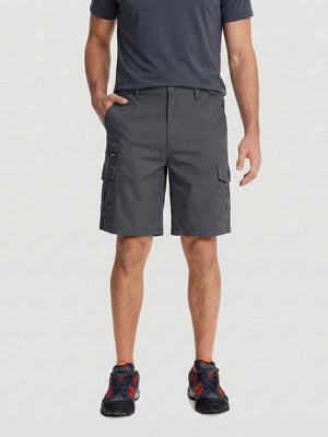 TACVASEN Dark Grey Mens Outdoor Hiking Cotton Cargo Shorts