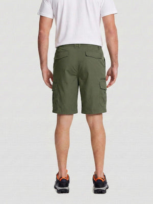 TACVASEN Army Green Mens Outdoor Hiking Cotton Cargo Shorts