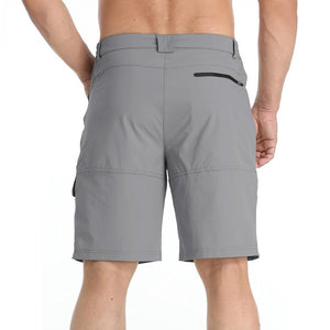 TACVASEN Light Grey Utility Cargo Shorts Quick Drying