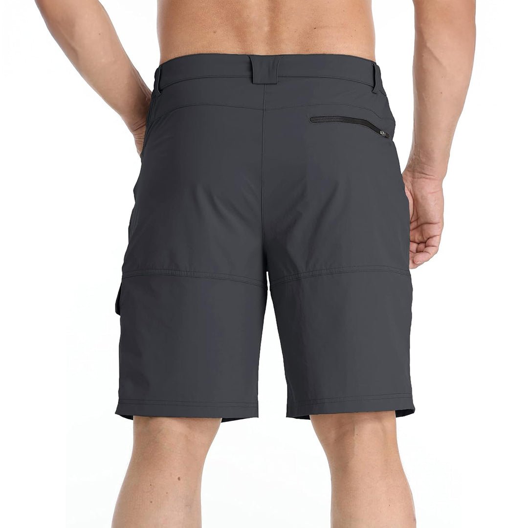 TACVASEN Dark Grey Utility Cargo Shorts Quick Drying