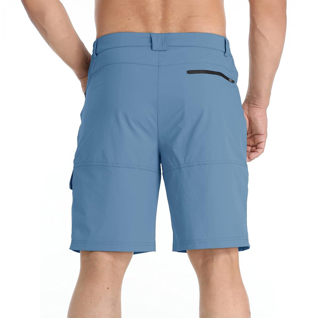 TACVASEN Light Blue Utility Cargo Shorts Quick Drying