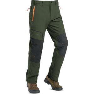 TACVASEN Black Men's Outdoor Water Repellent Soft Shell Pants