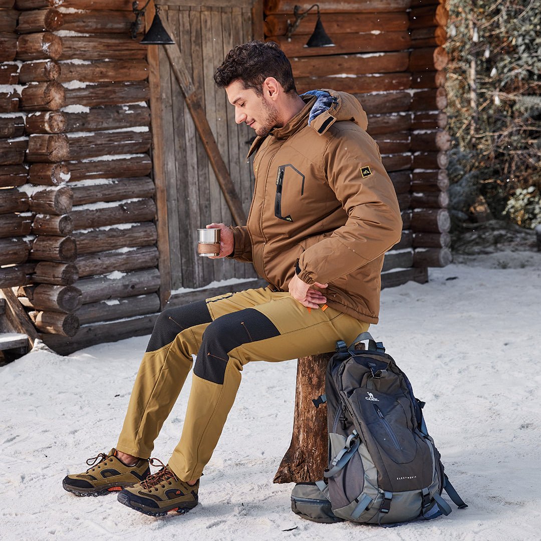 TACVASEN Black Men's Outdoor Water Repellent Soft Shell Pants