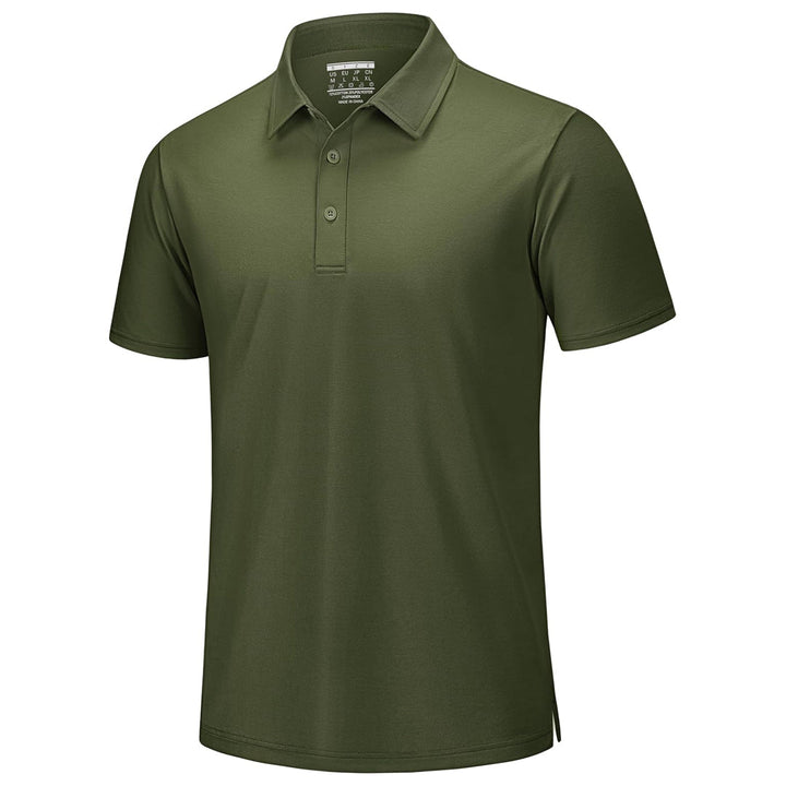 Men's Pique Polo Shirt Short Sleeve Cooling Golf Top - LT25M1399