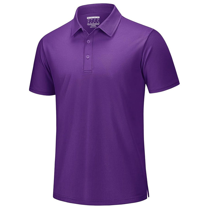 Men's Pique Polo Shirt Short Sleeve Cooling Golf Top - LT25M1399