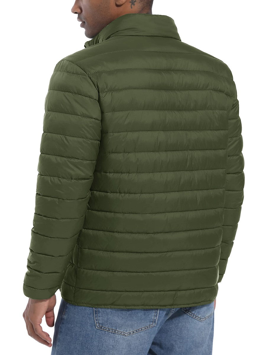 TACVASEN Army Green Men's Puffer Water Repellent Windproof Insulated Jacket