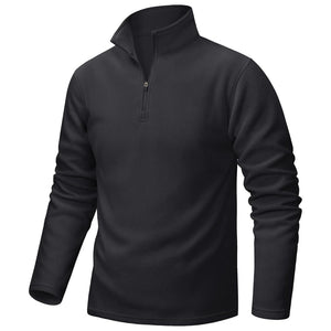 TACVASEN Black Men's Pullover Workout Fleece 1/4 Zip Uncw Vintage Sweatshirts