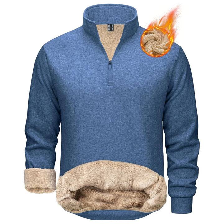 Men's Quarter Zip Fleece Pullover Warm Winter Sweatshirt - B23M2009
