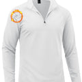 TACVASEN White Men's Quarter Zip Pullover Long Sleeve