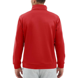 TACVASEN Red Men's Quarter Zip Pullover Sweatshirts Lightweight Fleece Lined