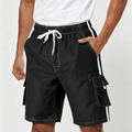 TACVASEN Black Men's Quick Dry Bathing Trunks Beach Shorts