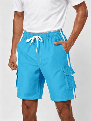 TACVASEN Black Men's Quick Dry Bathing Trunks Beach Shorts