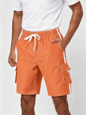 TACVASEN Black Men's Quick Dry Bathing Trunks Beach Shorts