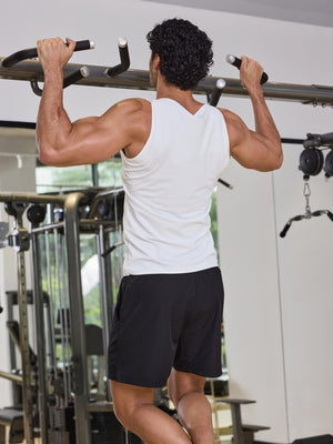 TACVASEN White Men's Quick Dry Compression Tank Top