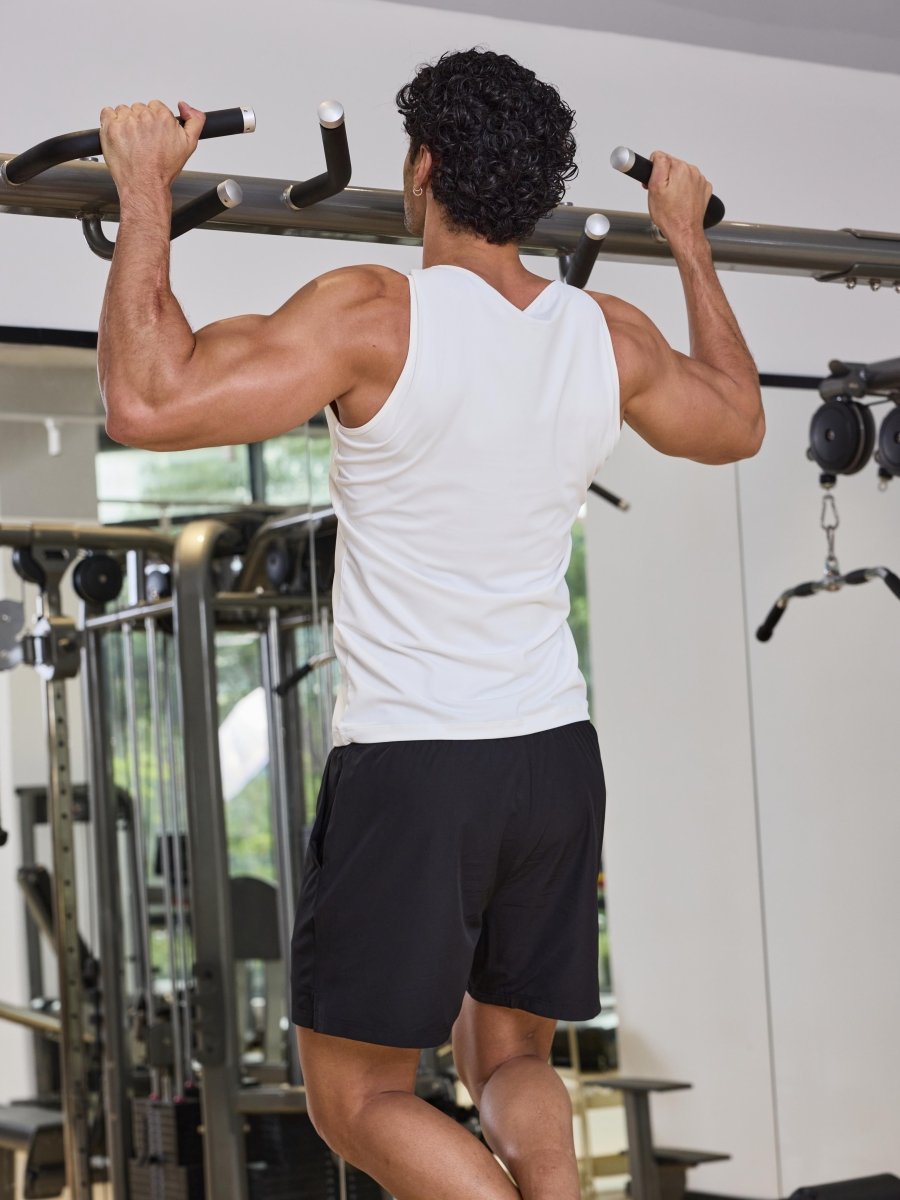TACVASEN White Men's Quick Dry Compression Tank Top