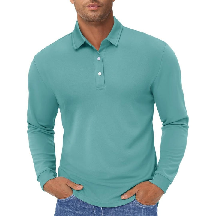 Men's Quick Dry Golf Polo Long Sleeve Shirt - Men's Polo Shirts